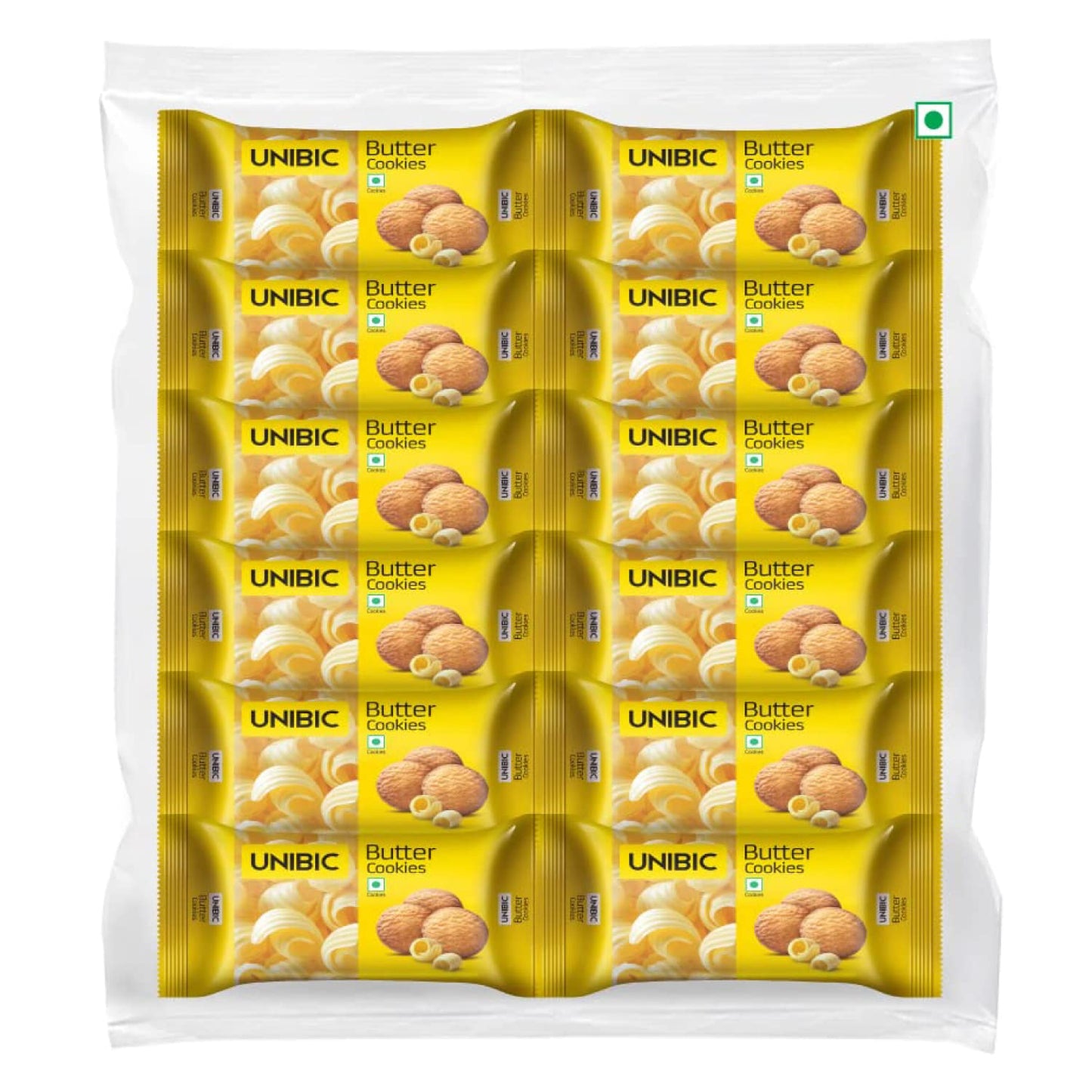 UNIBIC Butter Cookies Tiffin Pack (810g, Pack of 12).