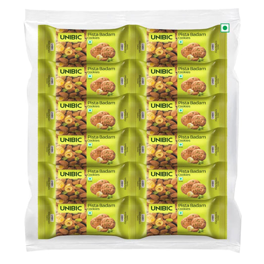 UNIBIC Pista Badam Tiffin Pack (810g, Pack of 12)