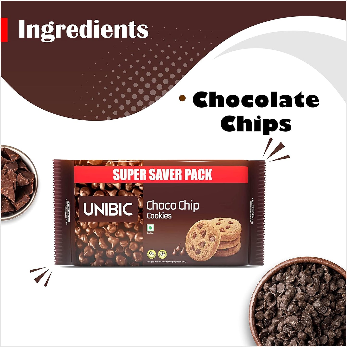 Unibic Choco Chip Cookies, 450g
