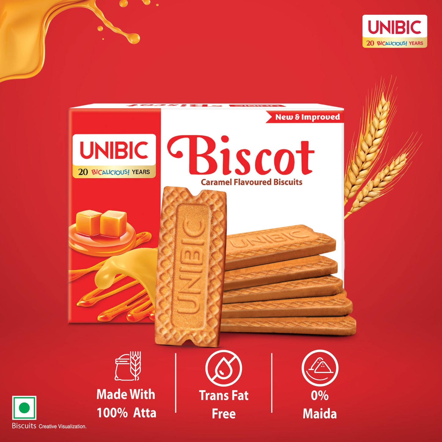 Unibic Biscot - Caramel and Cinnamon Flavor, 250g