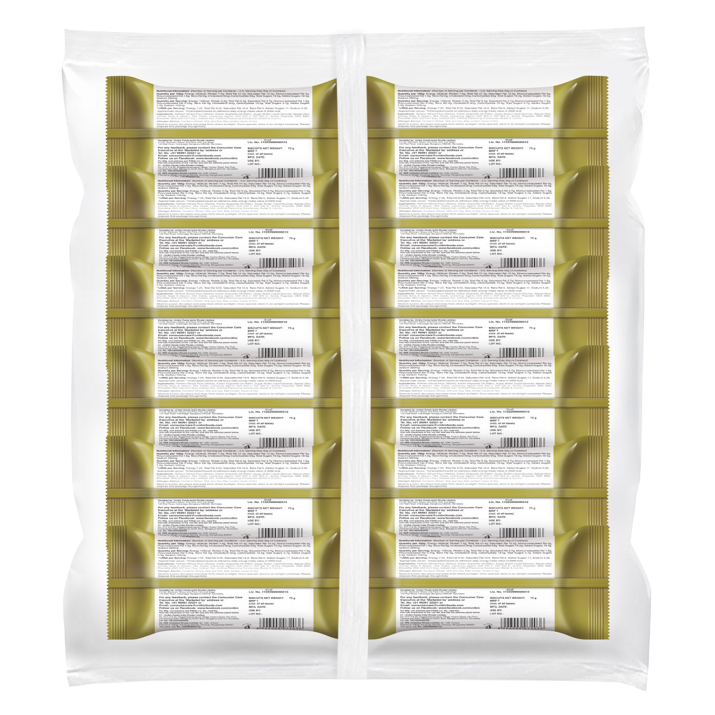 UNIBIC Doosra Jeera Cookies Tiffin Pack (810, pack of 12)
