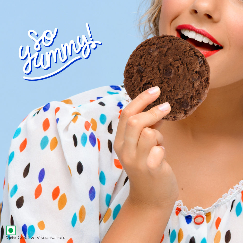 The Cookie Factorie - Double Choco Chip Cookies 300 gm, Pk of 6