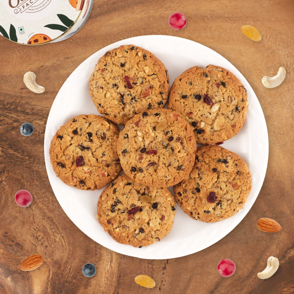The Cookie Factorie - Fruit & Nut Cookies 300 gm, Pk of 6