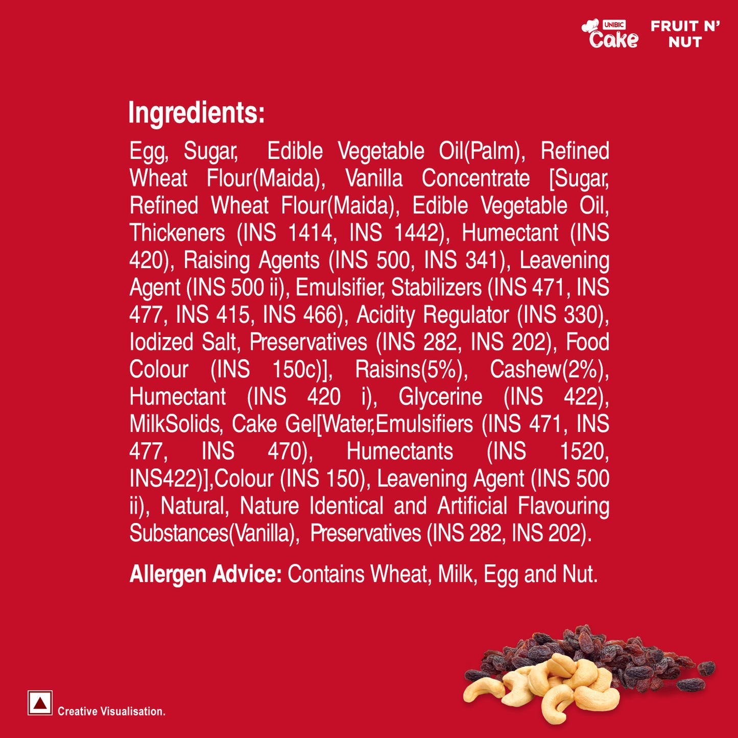 Unibic Cake - Fruit N Nut 140g