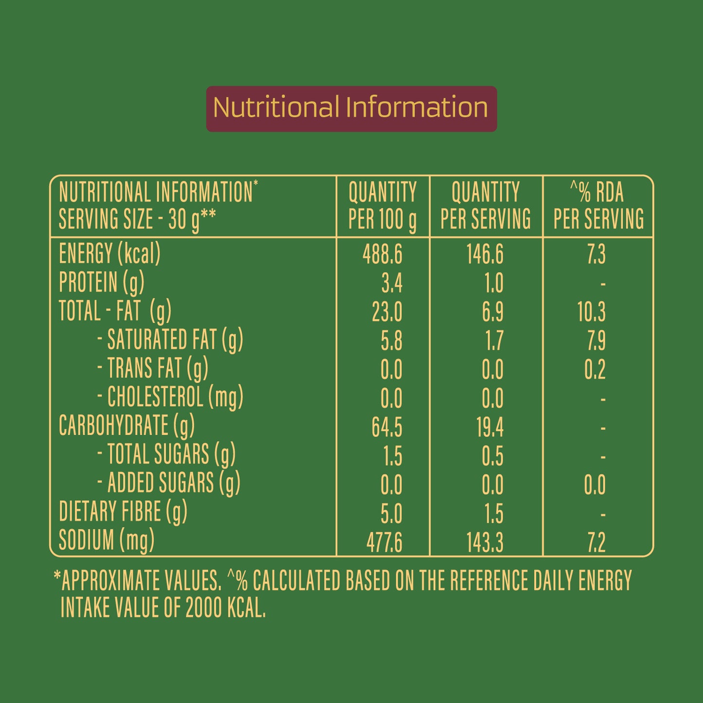 Kerala Banana Chips Classic Salted with NO Palm Oil 110g