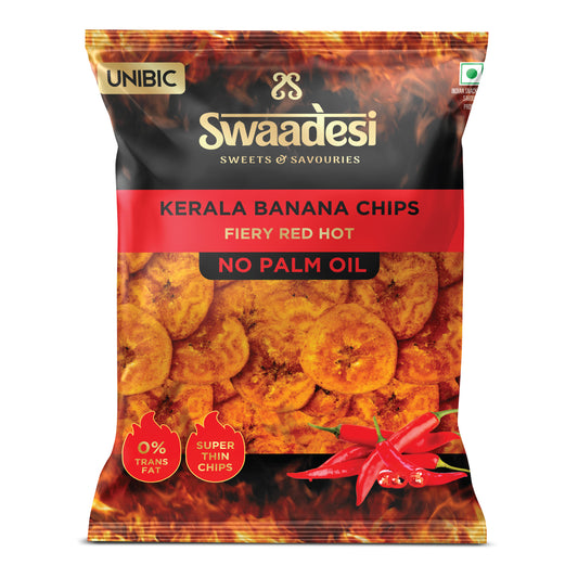 Kerala Banana Chips Fiery Red Hot with No palm Oil 110g