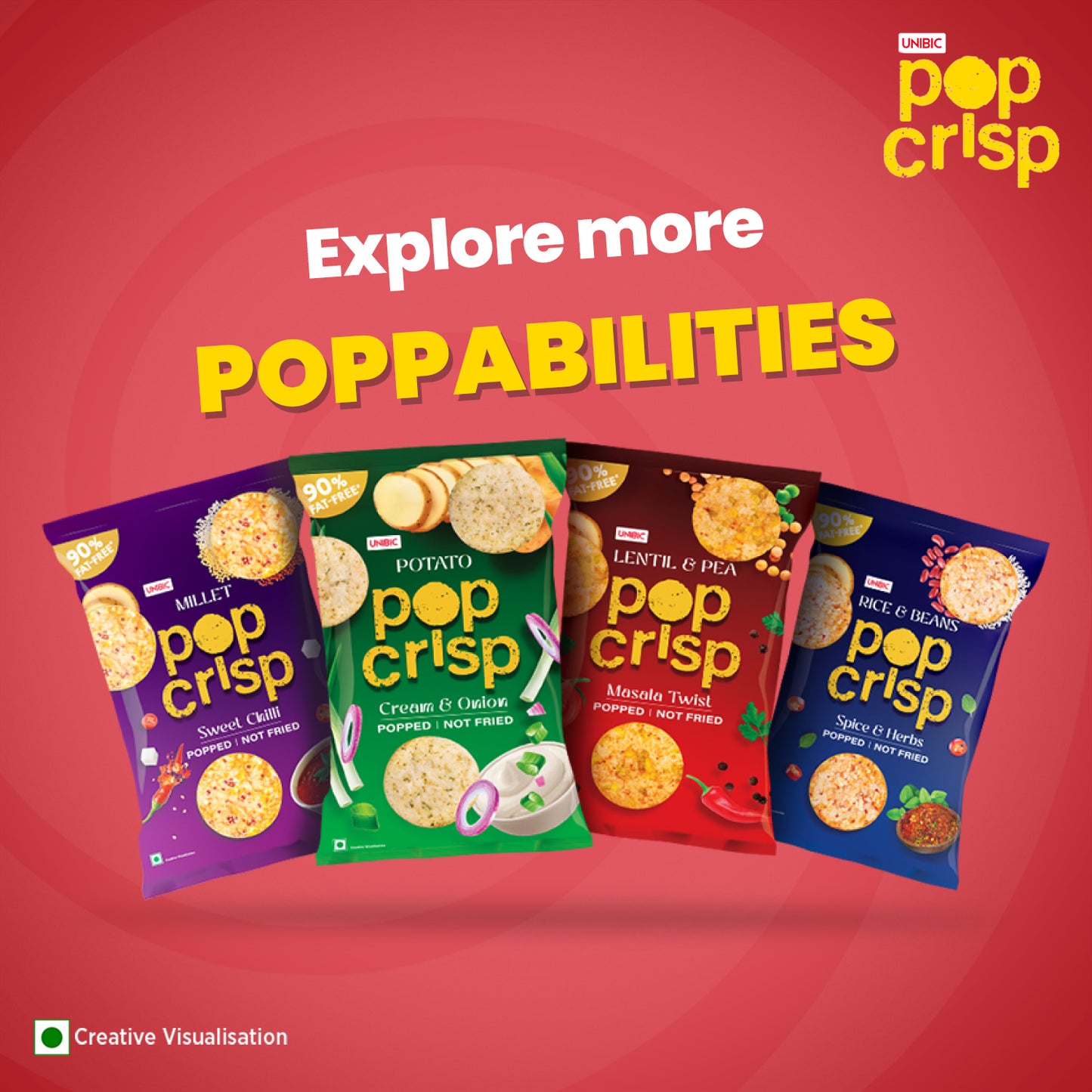 Unibic Lentil & Pea Pop Crisp (Masala Twist) 40g