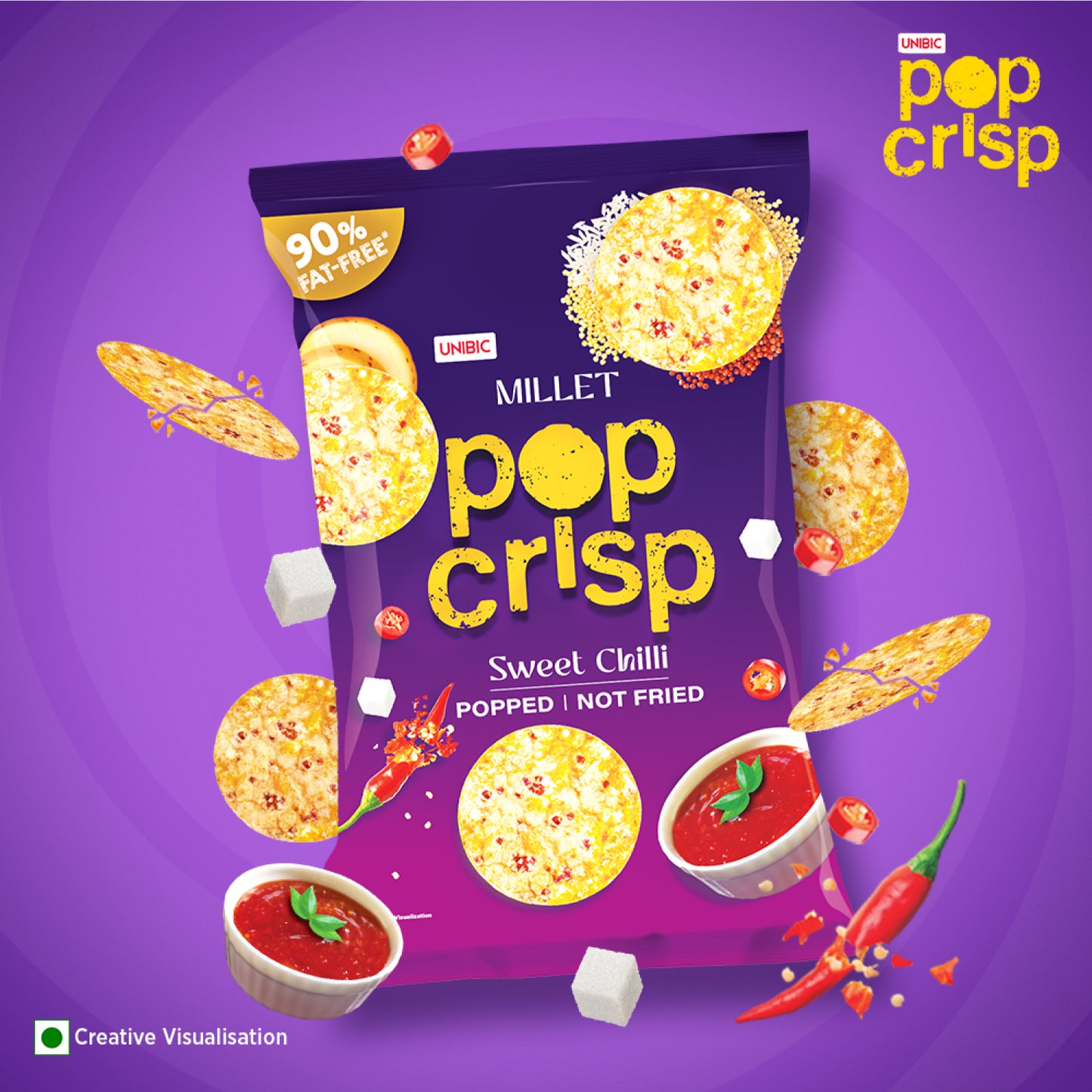 Unibic Millet Pop Crisp Sweet Chilli 40g