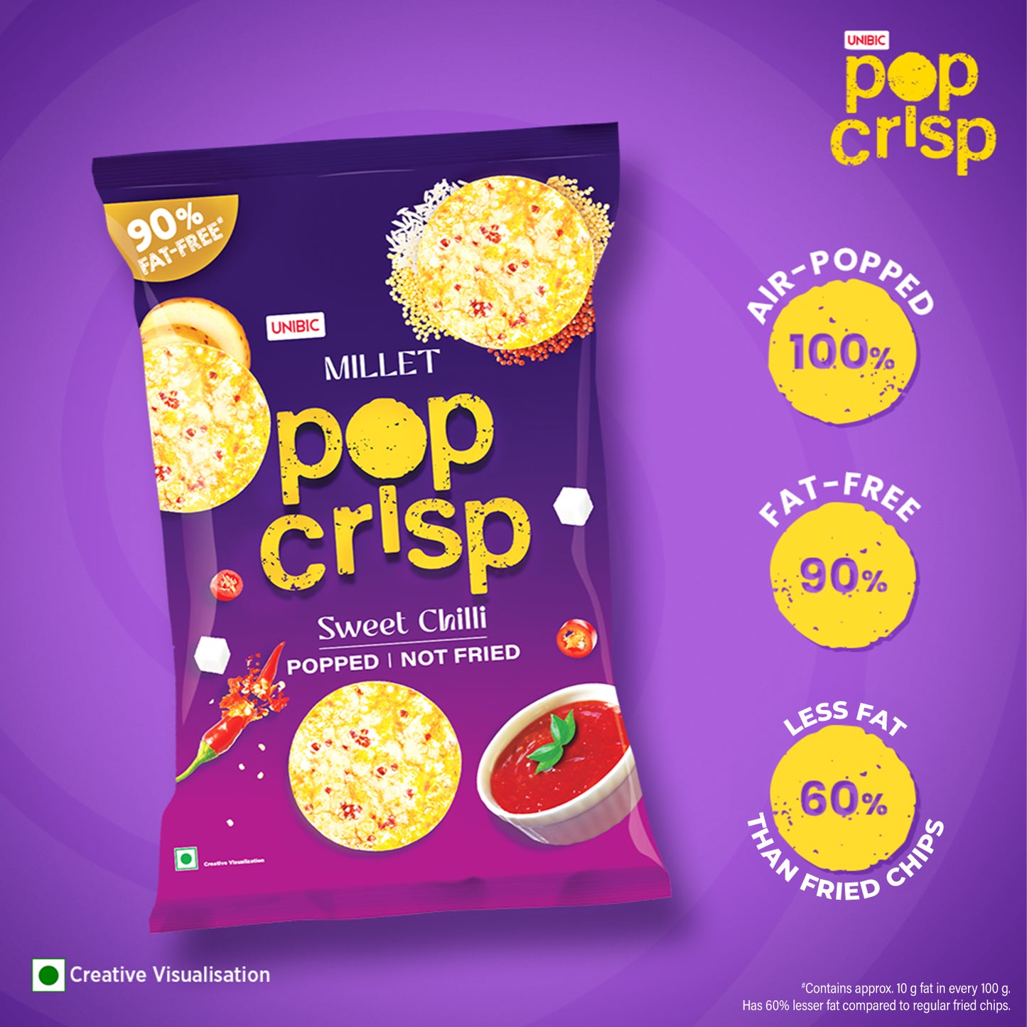 Unibic Millet Pop Crisp Sweet Chilli 40g