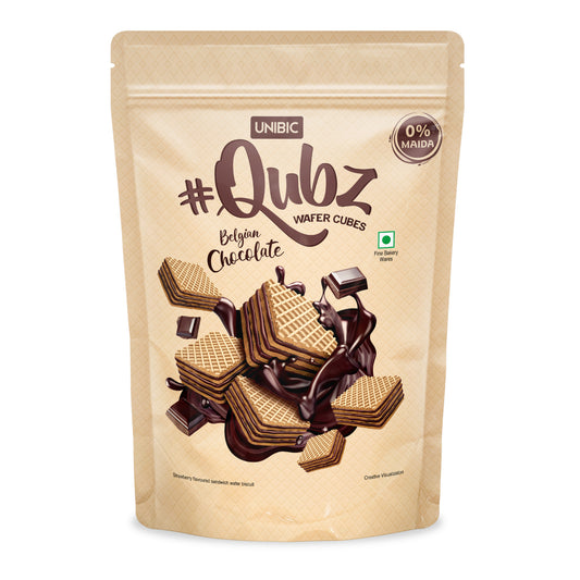 Unibic Qubz Belgian Chocolate Wafer 0% Maida 120g