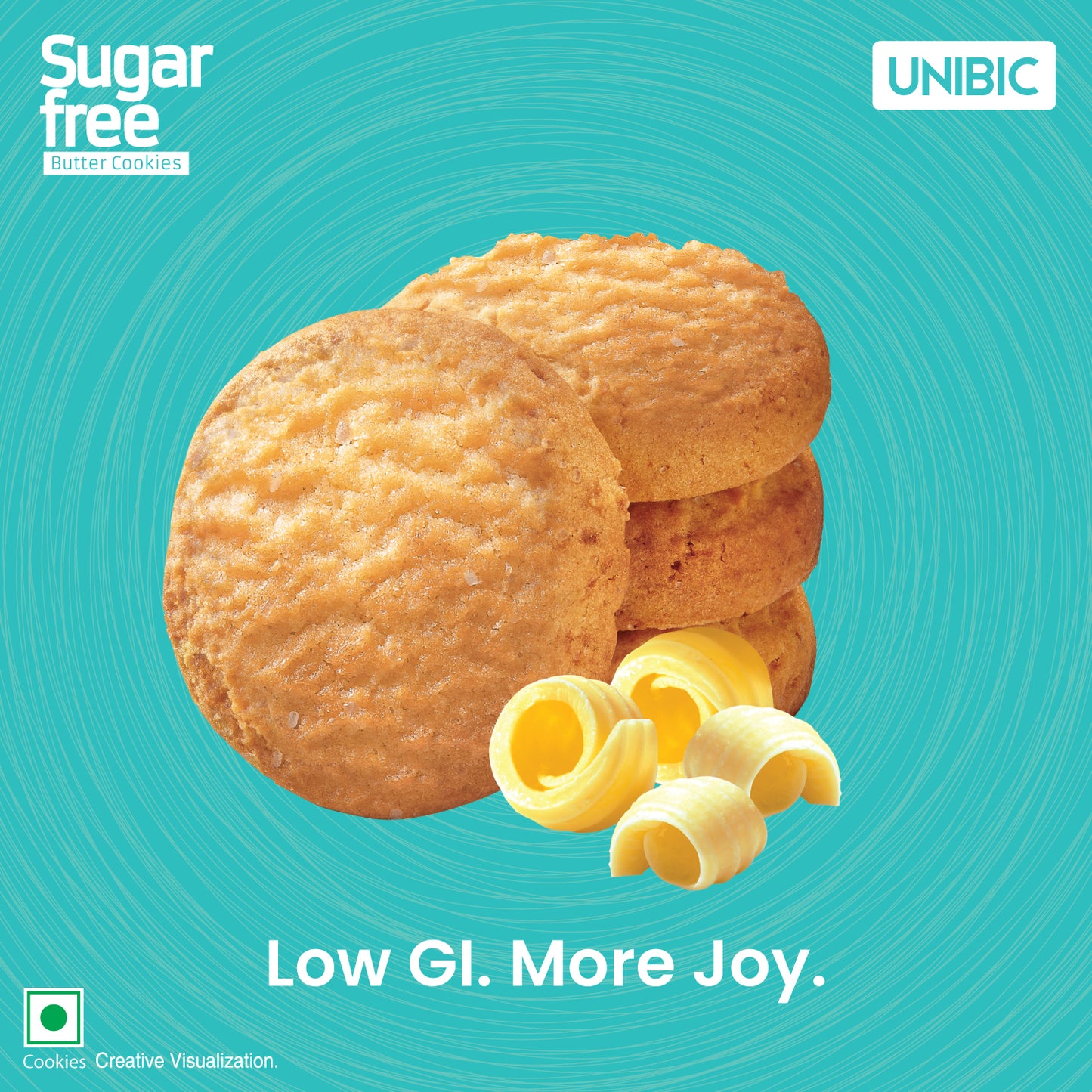 UNIBIC : Sugar Free Butter Cookies, 67.5g