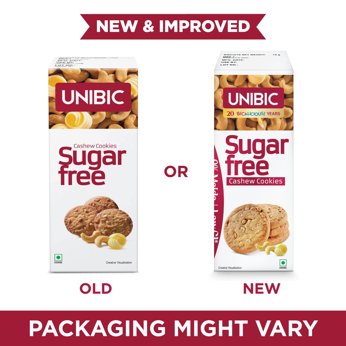 UNIBIC : Sugar Free Cashew Cookies, 67.5g