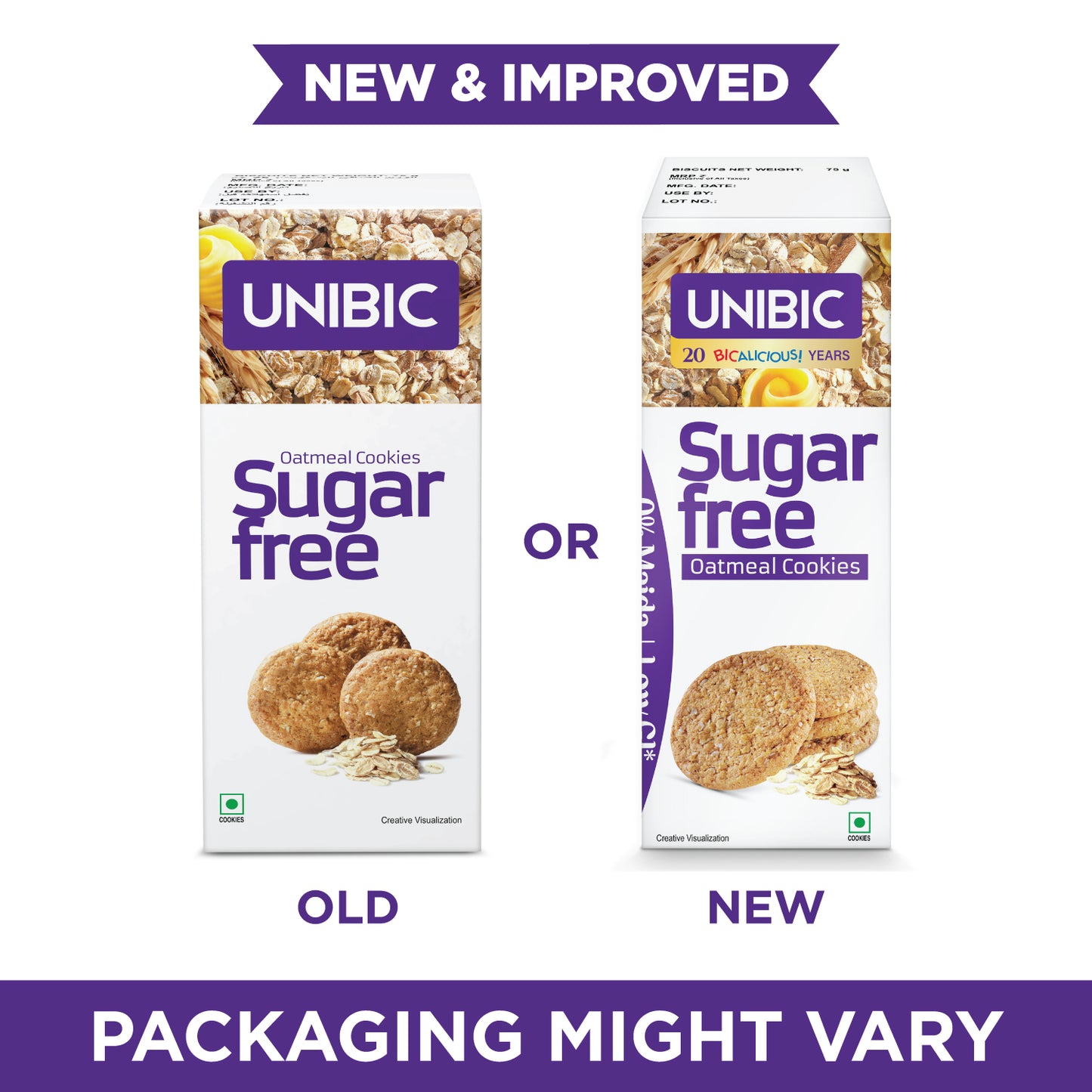 UNIBIC : Sugar Free Oatmeal Cookies, 67.5g