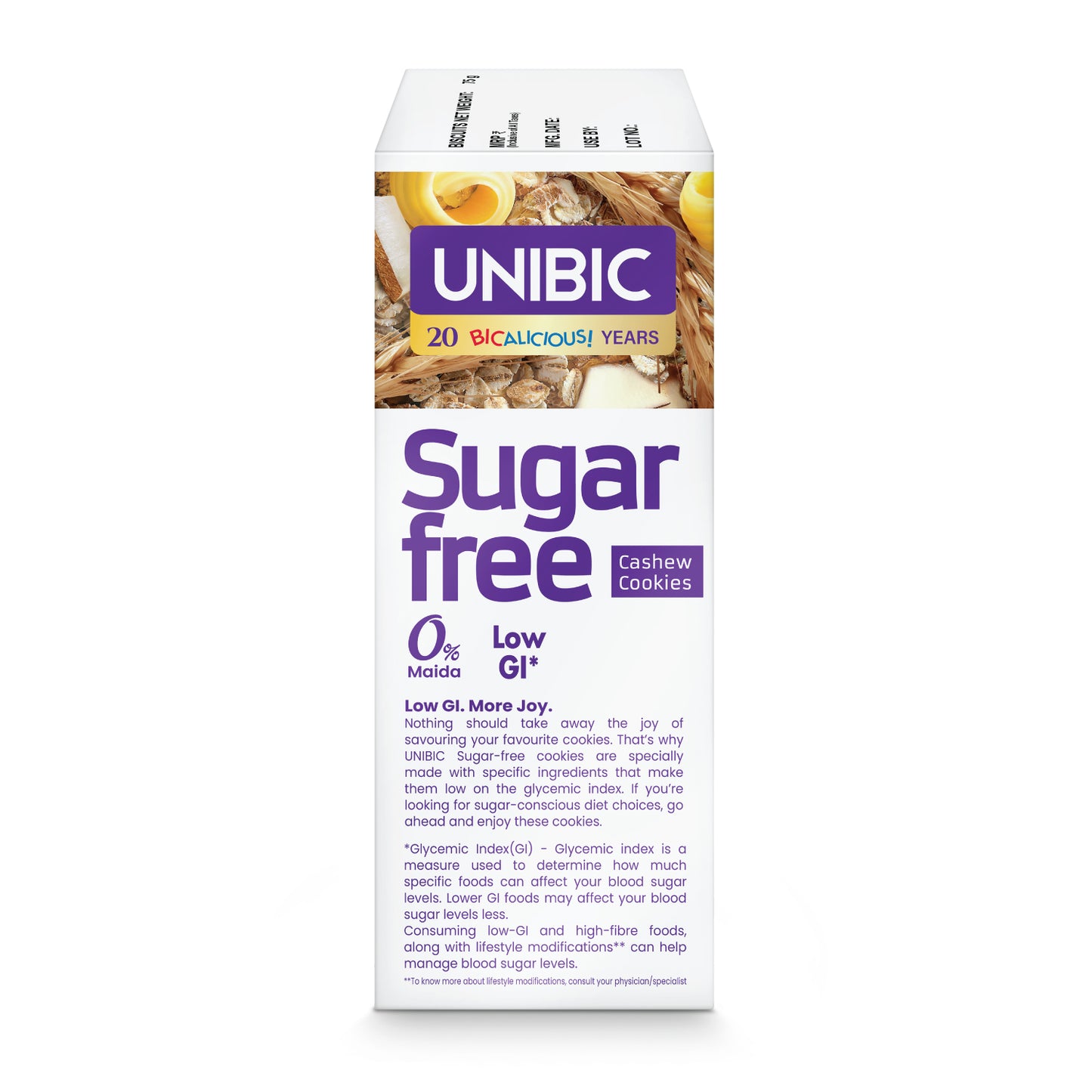UNIBIC : Sugar Free Oatmeal Cookies, 67.5g