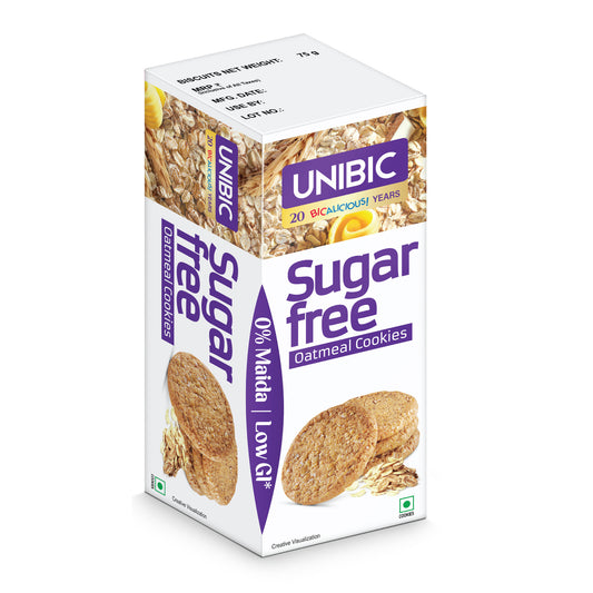 UNIBIC : Sugar Free Oatmeal Cookies, 67.5g