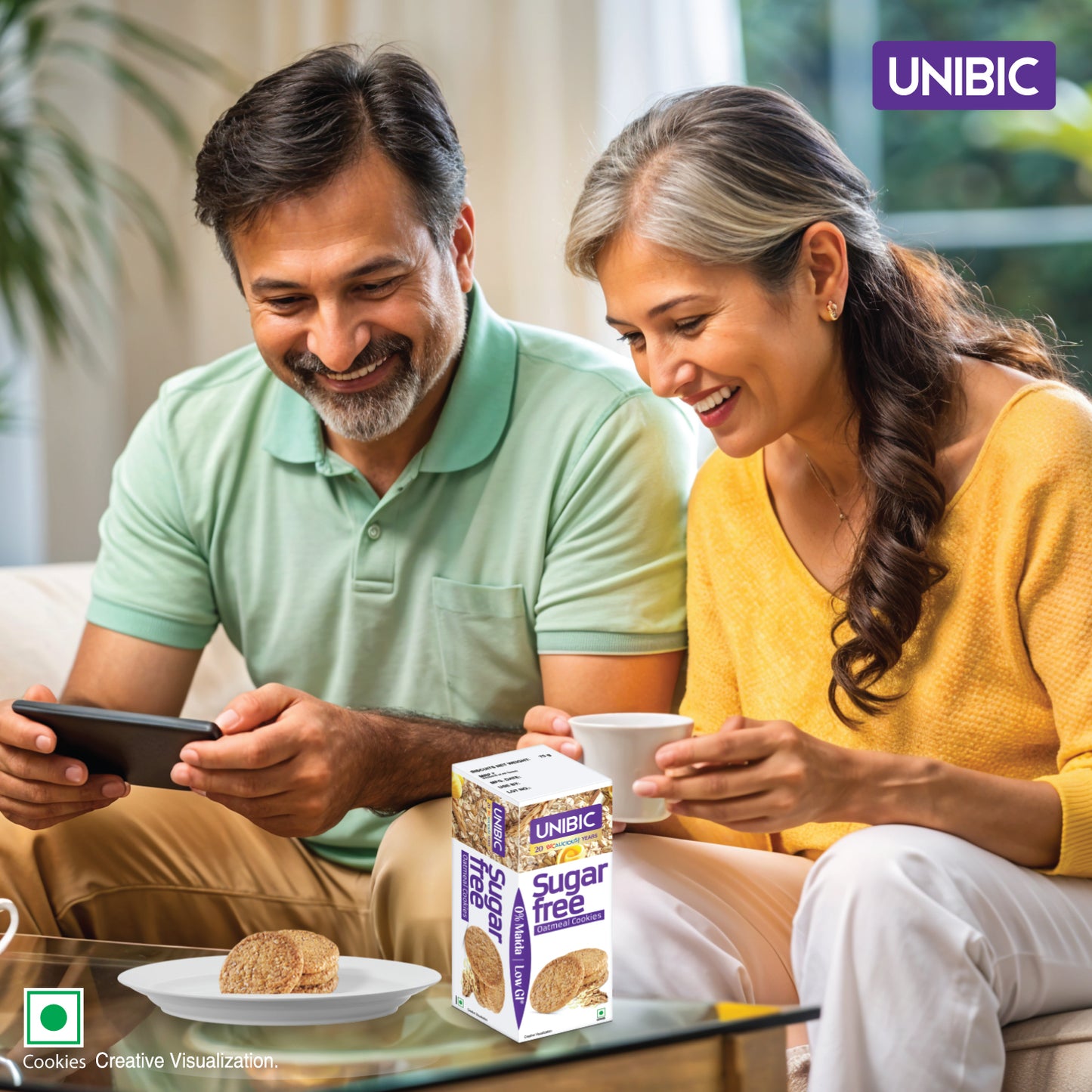 UNIBIC : Sugar Free Oatmeal Cookies, 67.5g