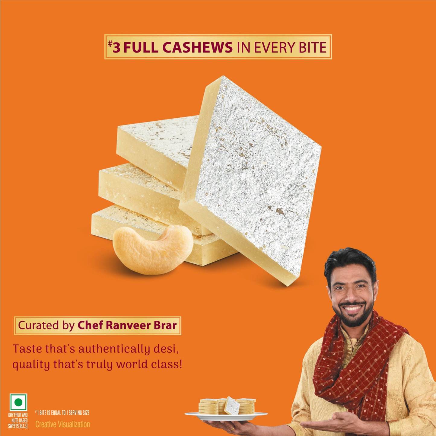 Swaadesi Kaju Katli Tin Pack- 240 grams
