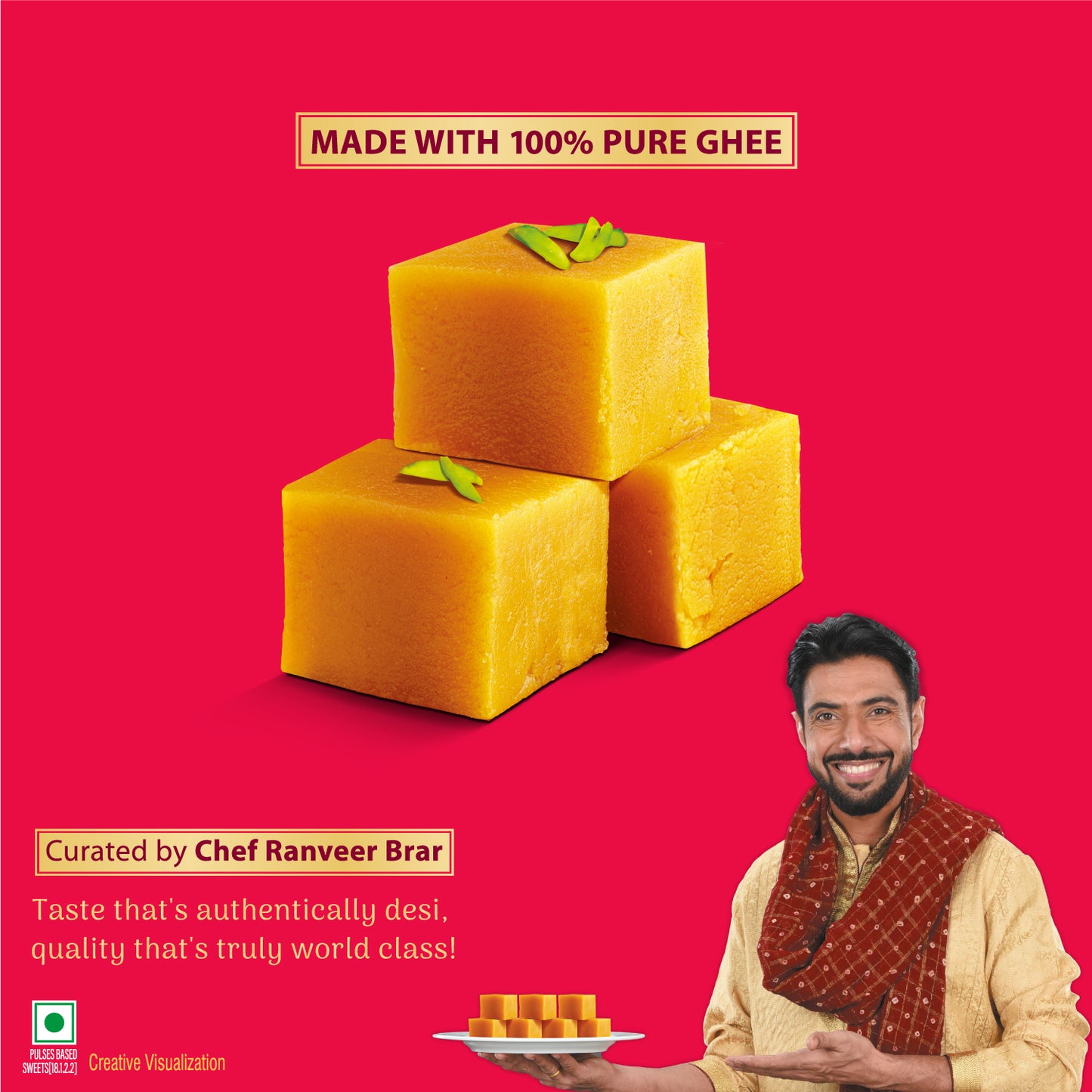 Swaadesi Ghee Mysore Pak Tin Pack 280 grams (Indian Sweet Made with 100% Pure Ghee)