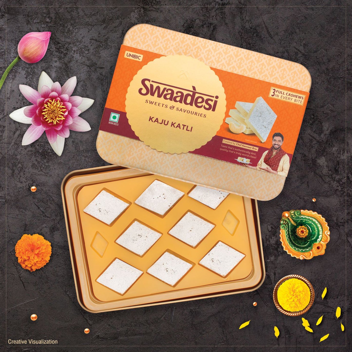 Swaadesi Kaju Katli Tin Pack- 240 grams