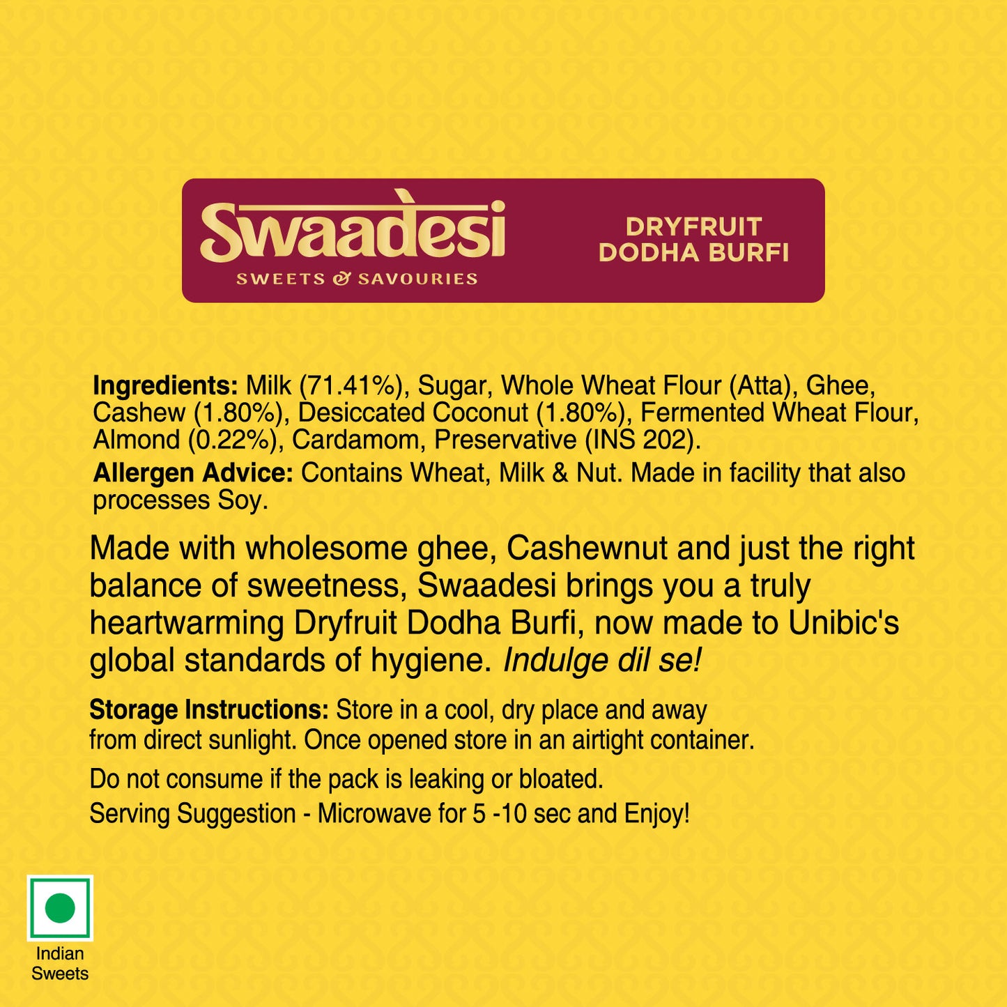 Swaadesi DryFruit Dodha Burfi 180gms