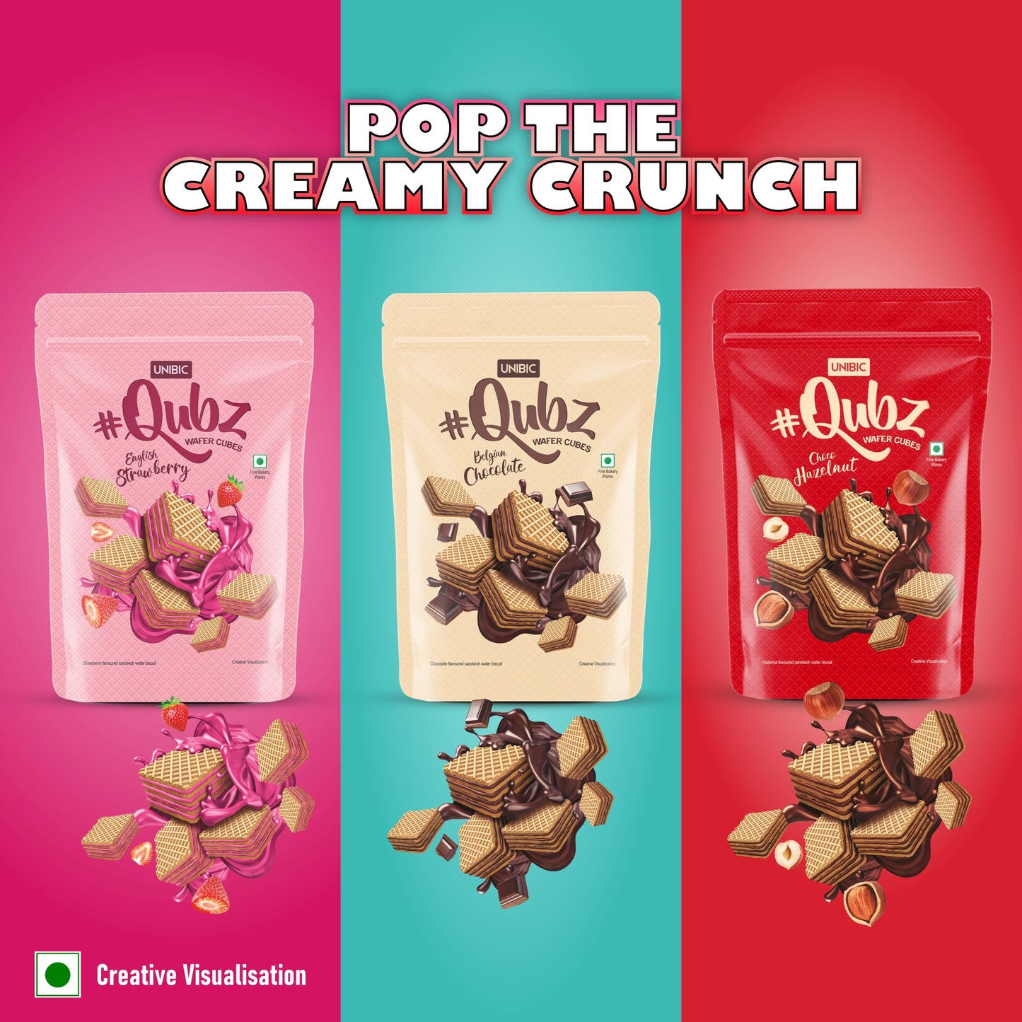 Qubz Assorted Packs (Pack of 3 ) 450g