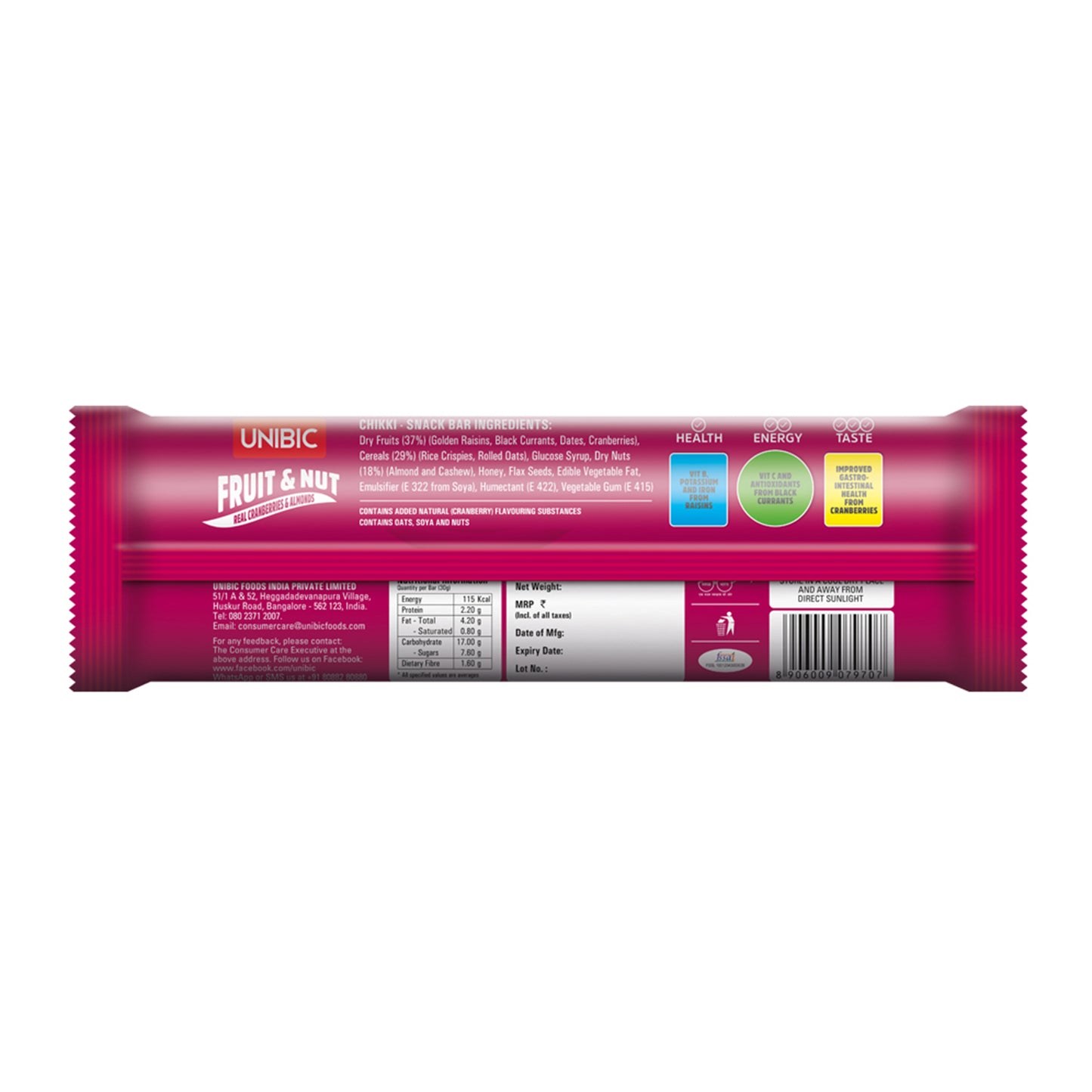 Snack Bar Fruit & Nut 360g