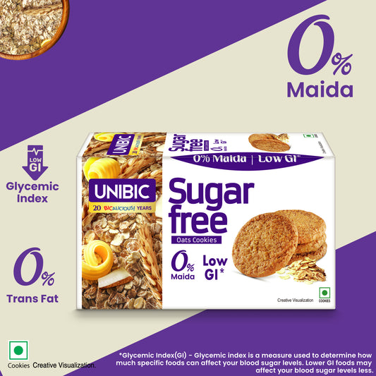 UNIBIC : Sugar Free Oats Cookies, 202.5