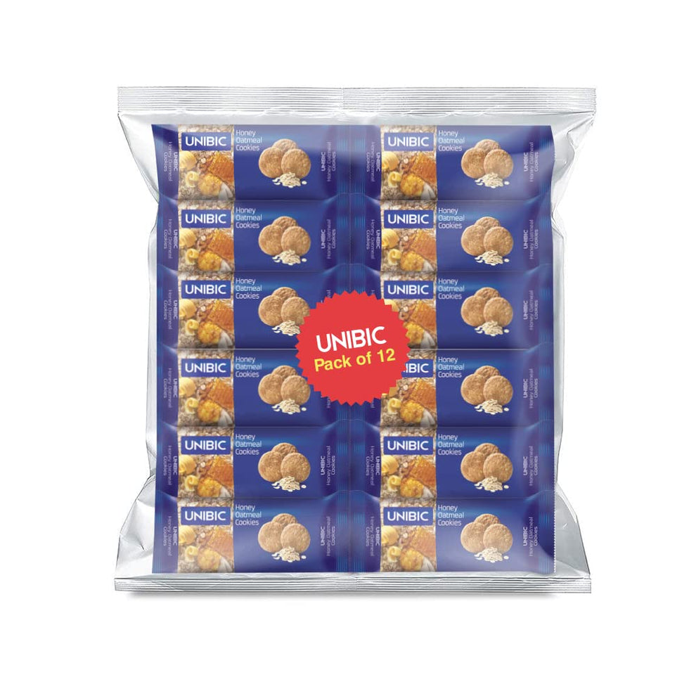 UNIBIC Honey Oatmeal Tiffin pack (900g, Pack of 12) Unibicestore
