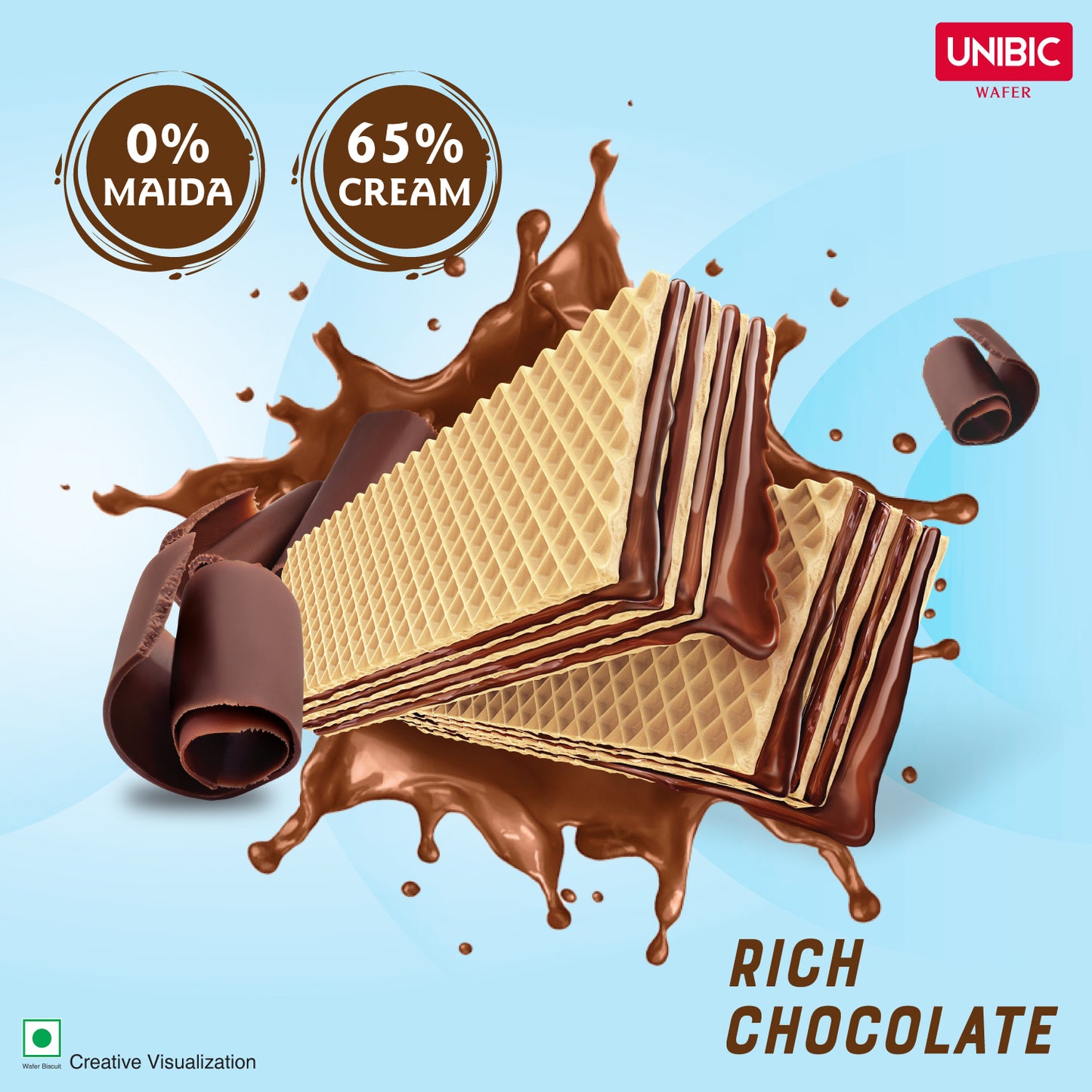 Unibic Rich Chocolate Wafer 0% Maida 75g