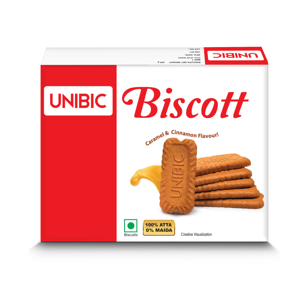 Unibic Biscott - Caramel and Cinnamon Flavor, 250g