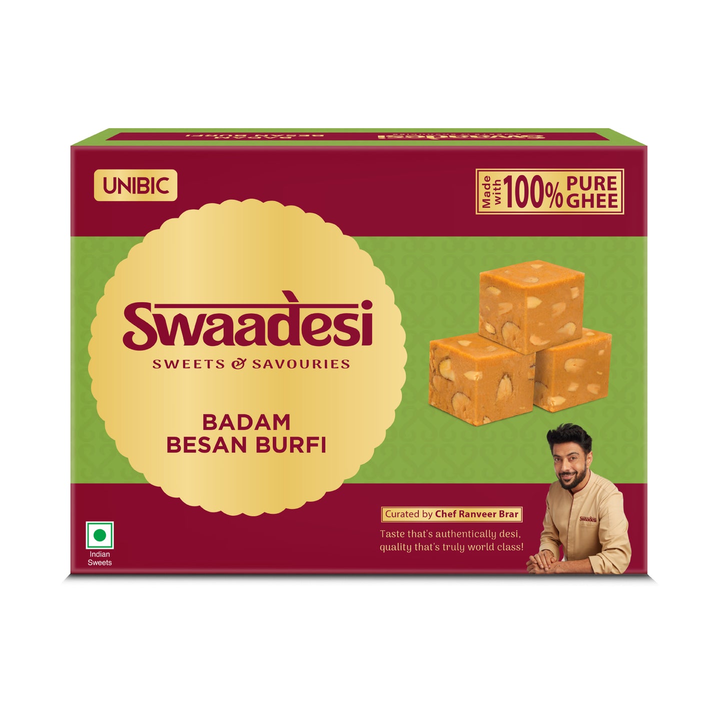 Swaadesi Badam Besan Burfi 200 gms