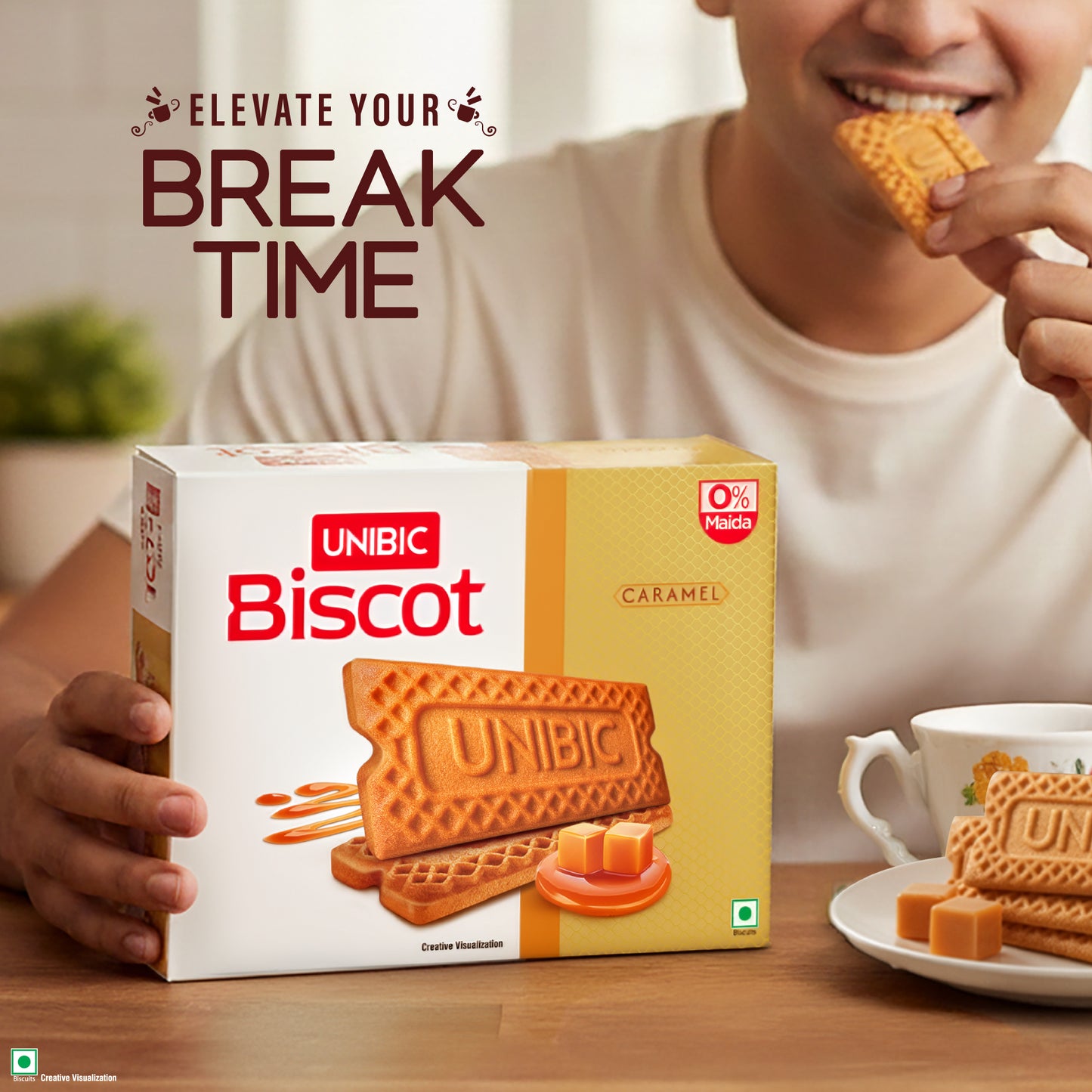Unibic Biscot - Caramel and Cinnamon Flavor, 250g