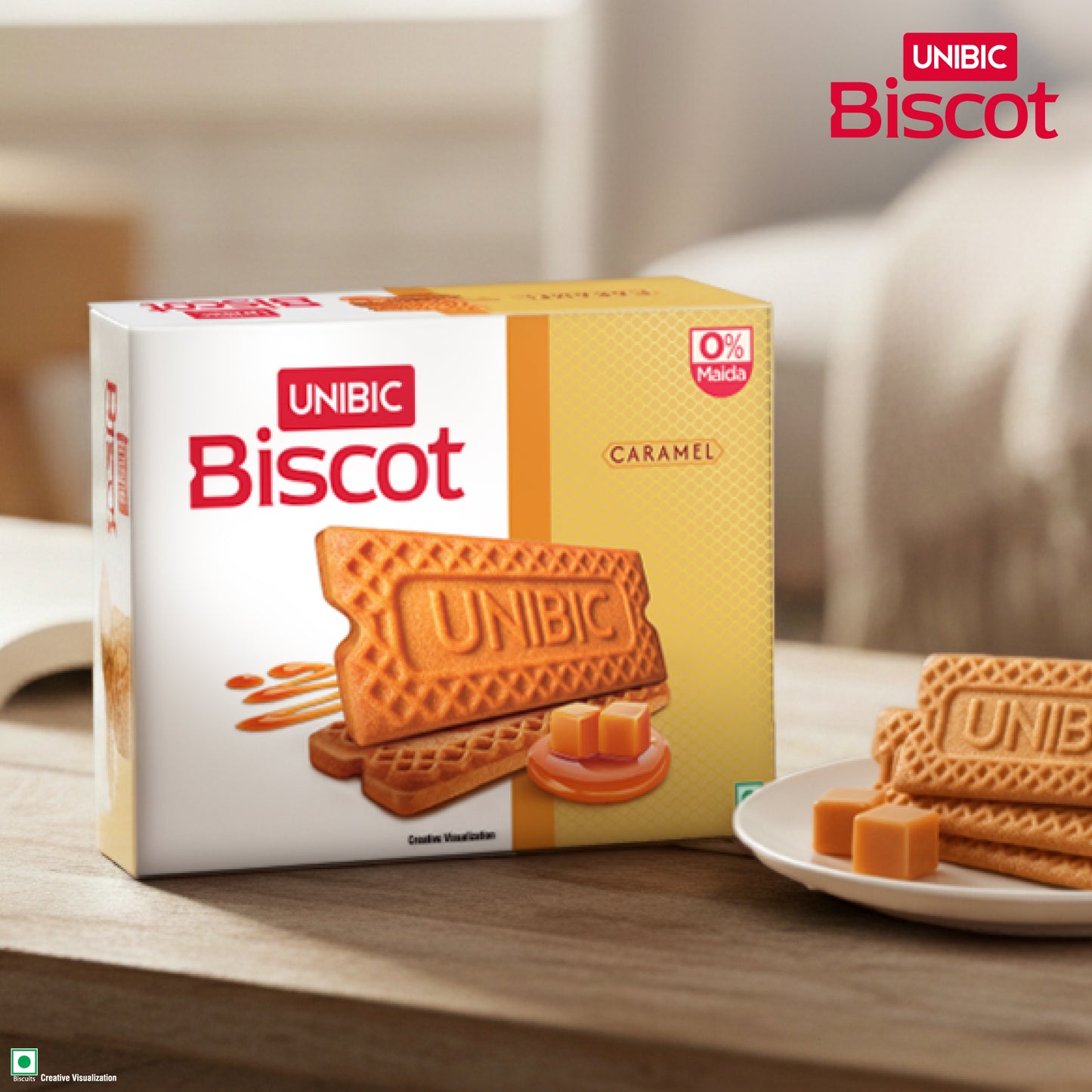 Unibic Biscot - Caramel and Cinnamon Flavor, 250g