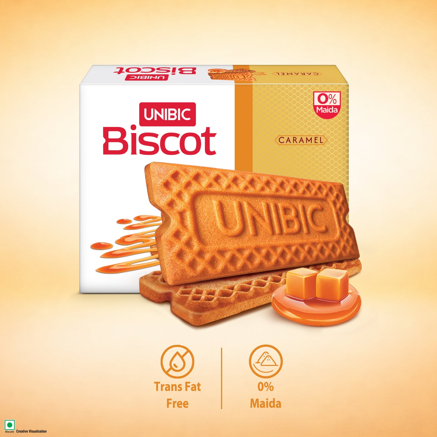 Unibic Biscot - Caramel and Cinnamon Flavor, 250g