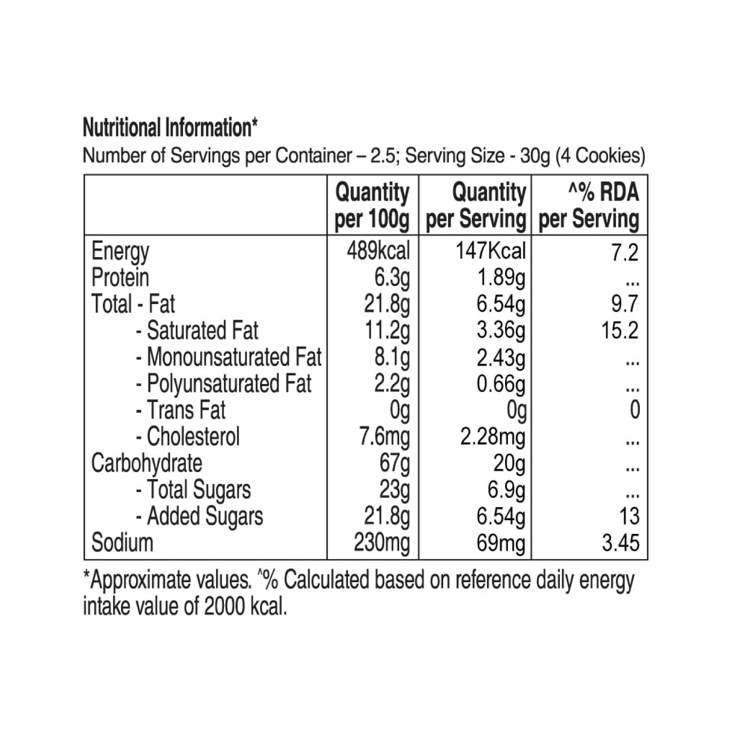 UNIBIC Butter Cookies, 67.5G.