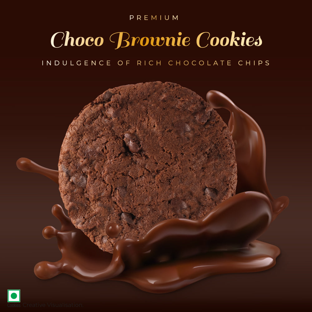 The Cookie Factorie - Choco Brownie Cookies 300 gm, Pk of 6