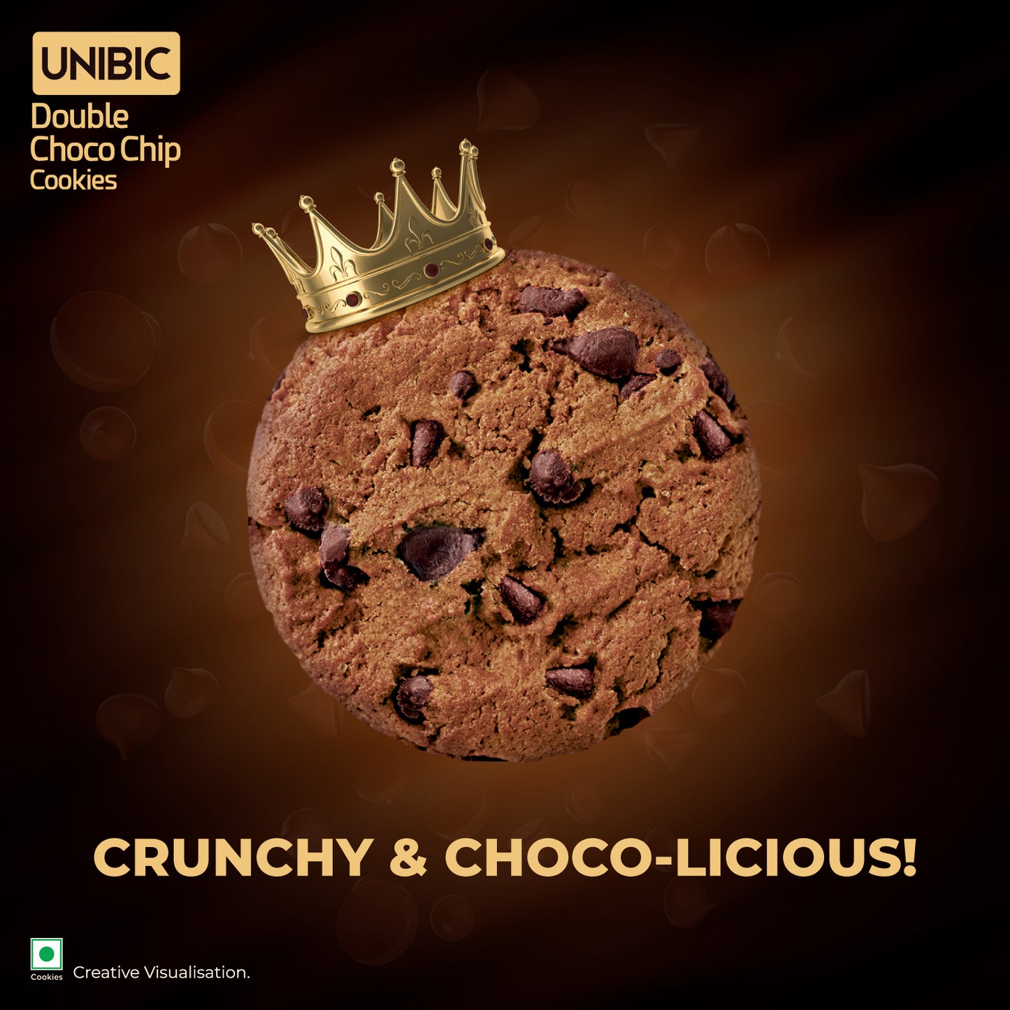 UNIBIC Double Choco Chip cookies, 75g