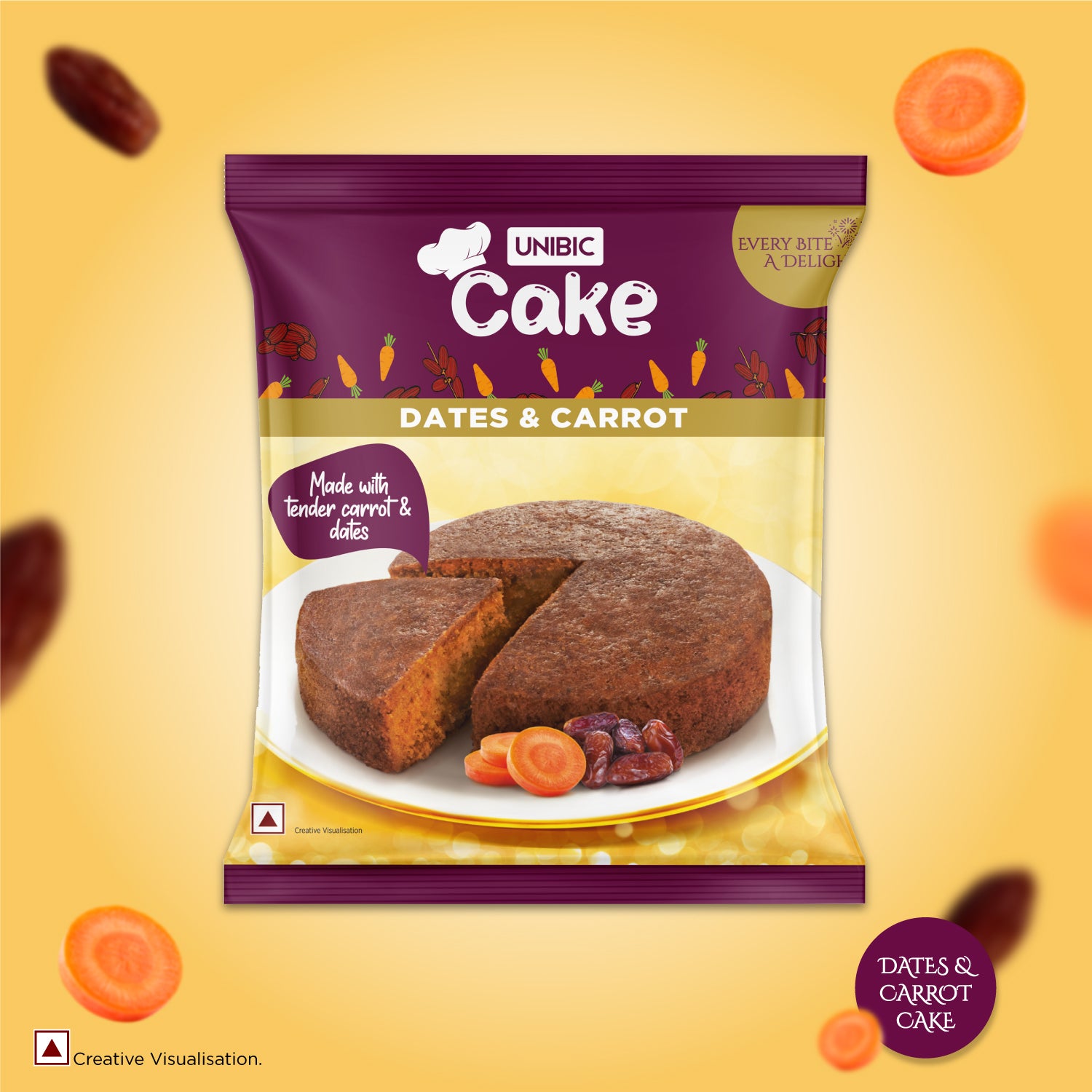 unibic carrot and dates cake