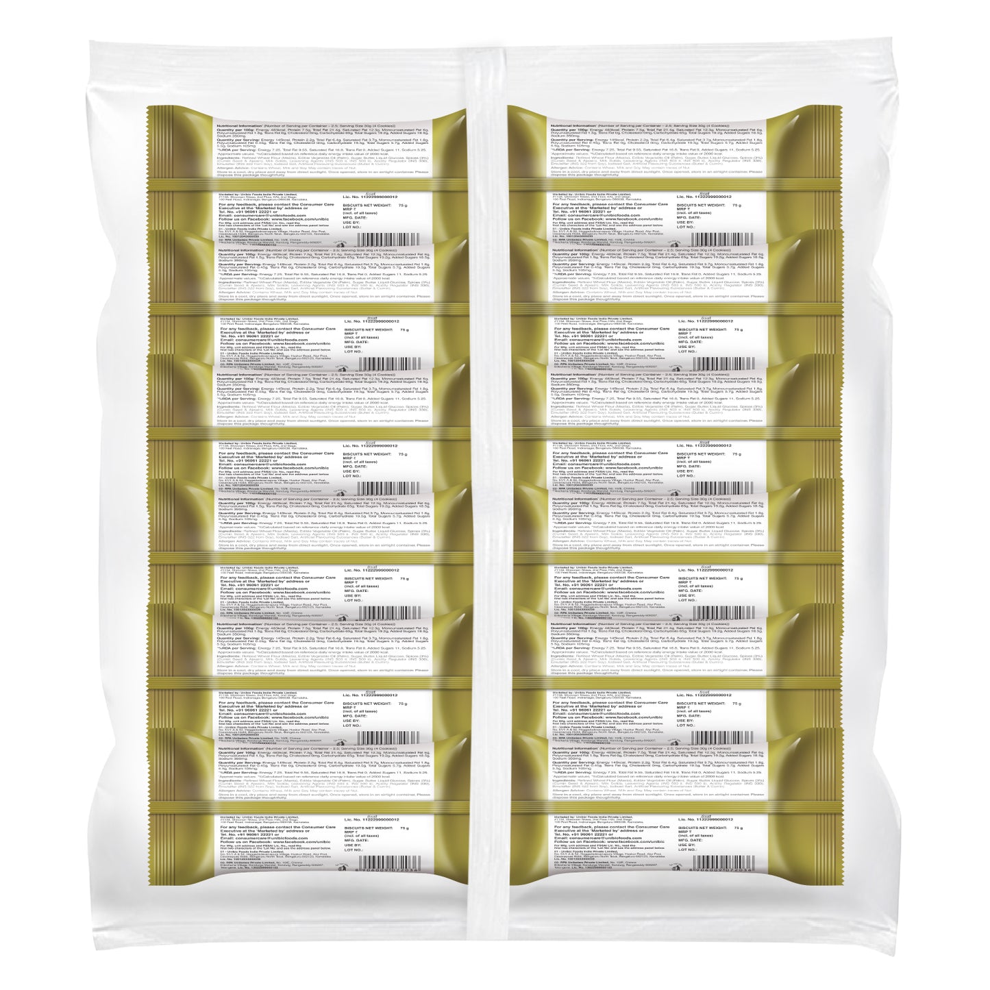 UNIBIC Doosra Jeera Cookies Tiffin Pack (900, pack of 12)