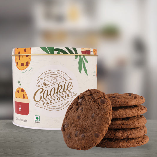 The Cookie Factorie - Double Choco Chip Cookies 300 gm, Pk of 6
