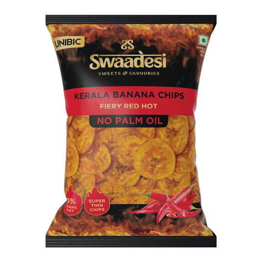 Kerala Banana Chips Fiery Red Hot with No palm Oil 110 gms