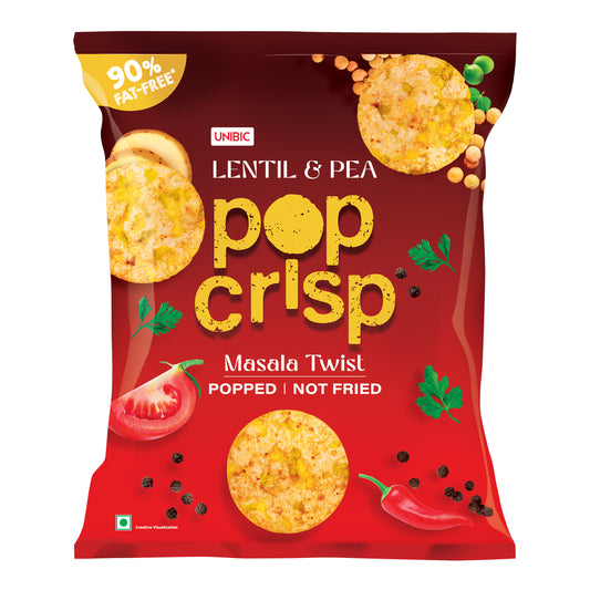 Unibic Lentil & Pea Pop Crisp  (Masala Twist) 80g