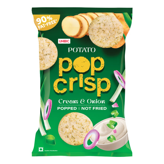 Unibic Potato Pop Crips (Cream & Onion) 16g