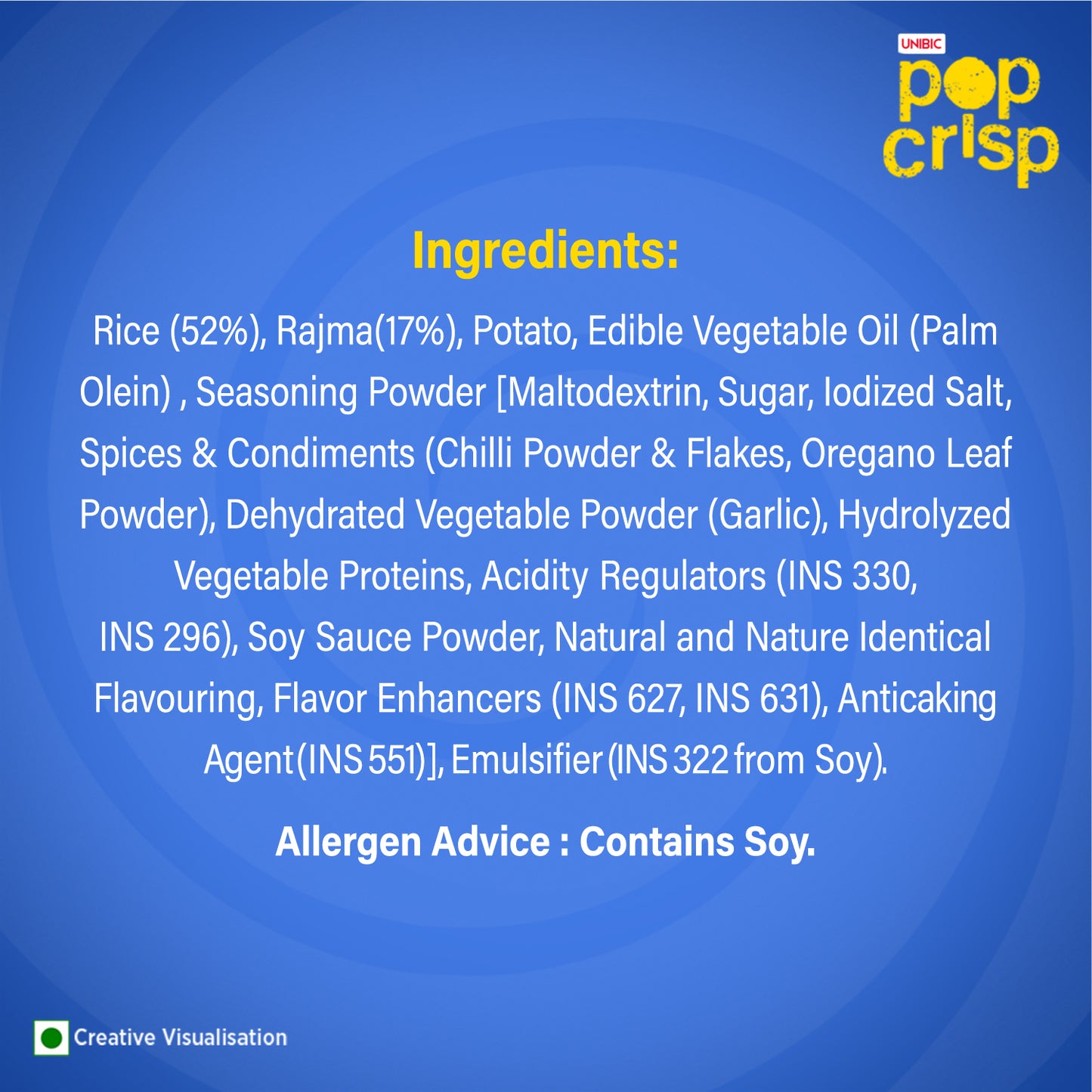 Unibic Rice & Bean Pop Crips (Herb) 16g