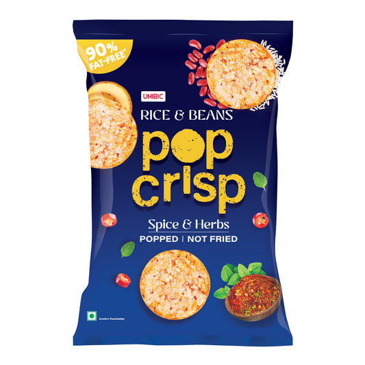 Unibic Rice & Bean Pop Crips (Herb) 40g