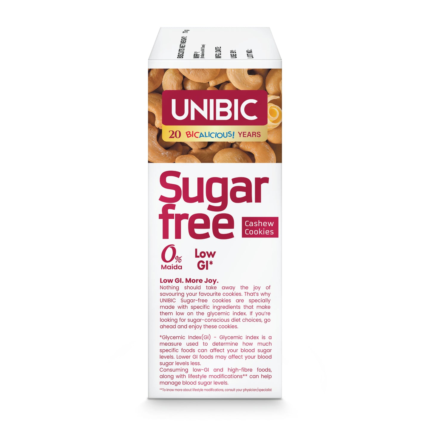 UNIBIC : Sugar Free Cashew Cookies, 75g