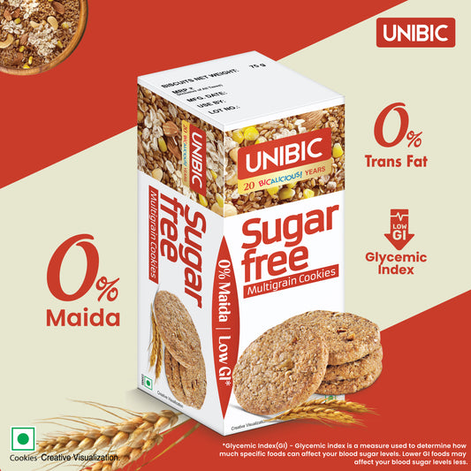 UNIBIC : Sugar Free Multigrain Cookies 67.5g