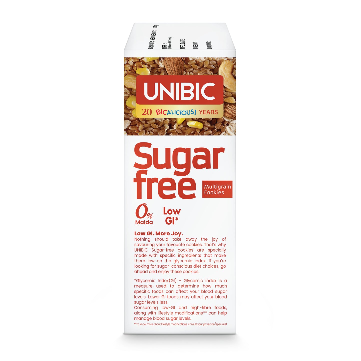 UNIBIC : Sugar Free Multigrain Cookies, 75g