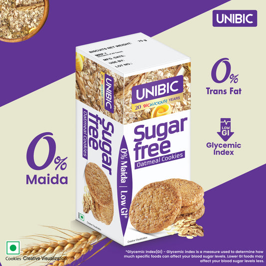 UNIBIC : Sugar Free Oatmeal Cookies, 67.5g