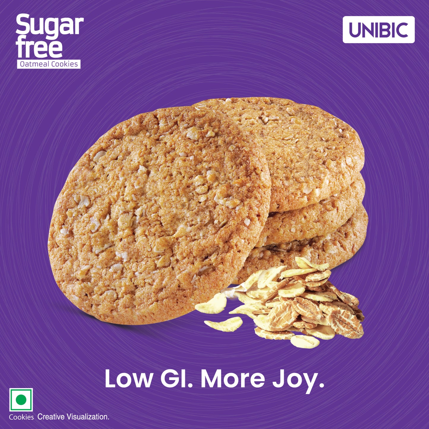 UNIBIC : Sugar Free Oatmeal Cookies, 75g